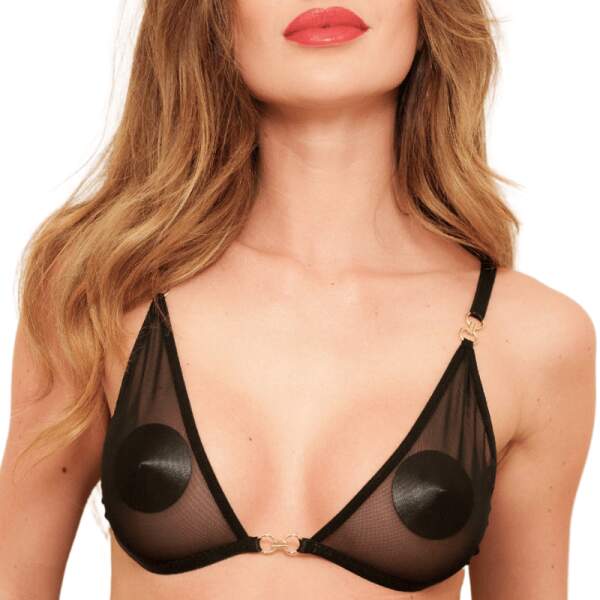 Kinky Diva - Liberty Setje - Gaas - Gouden Details - Zwart - Afbeelding 5