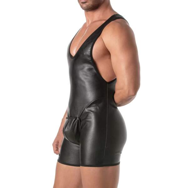 TOF PARIS - Kinky Bodysuit - Easy Access - PU-leer - Zwart - Afbeelding 3