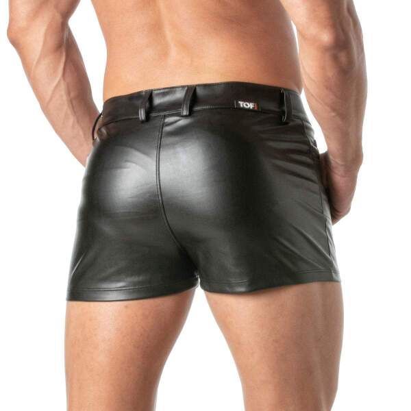 TOF PARIS - Kinky Mini Shorts - PU-leer - Zwart - Afbeelding 2