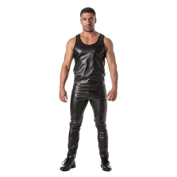 TOF PARIS - Kinky Tank Top - PU-leer - Zwart - Afbeelding 3