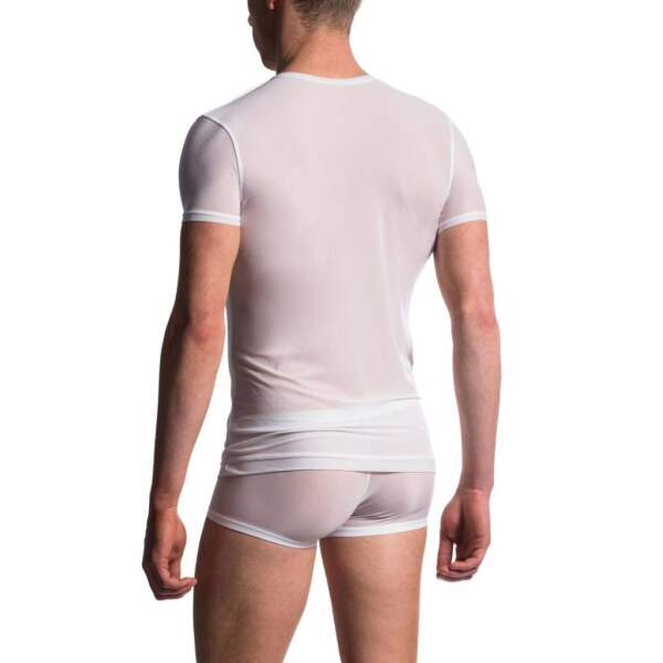 Manstore M101 V-Neck Shirt Wit - Afbeelding 2