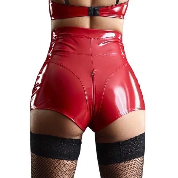 Jenna Hoge Taille Short Lak Rood - Patrice Catanzaro