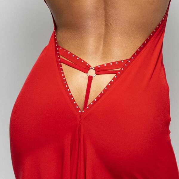 Patrice Catanzaro - Texas String - Strass - Lycra - Rood