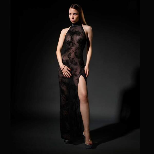 Patrice Catanzaro - Cygne Robe - Avondjurk - Kant - Zwart