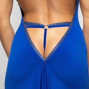 Patrice Catanzaro - Texas String - Strass - Lycra - Blauw