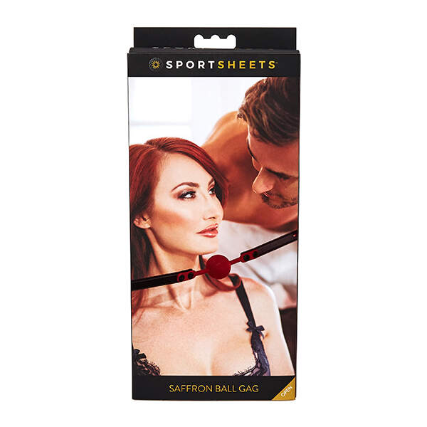 Saffron Rode Ball Gag - Sportsheets - Afbeelding 2