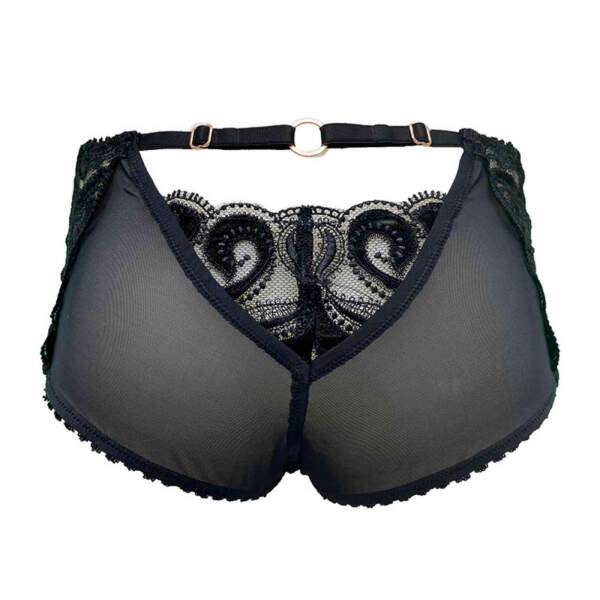 Impudique by Charlotte Catanzaro - Sarafina Shorty - Rosekleurige accenten - Kant - Velours - Maat L - Afbeelding 5