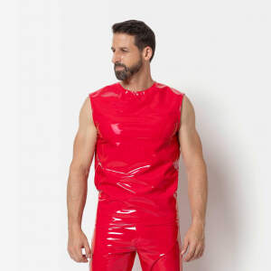 Patrice Catanzaro - Soren Shirt - Mouwloos - Lak - Rood