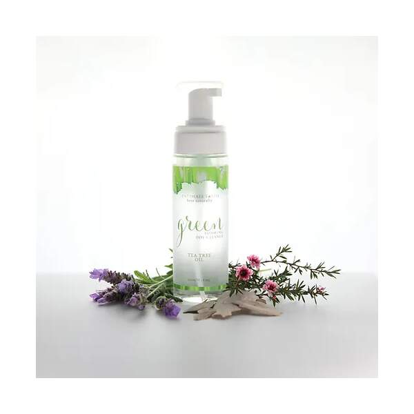 Intimate Earth - Green - Toy Cleaner - Foaming - Tea Tree Oil - Afbeelding 2