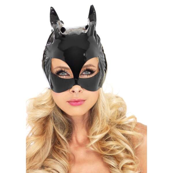 Leg Avenue - Katten Masker - Lak - Zwart - Afbeelding 2