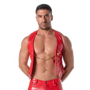 TOF PARIS - Kinky Gilet - Ketting - Lak - Rood