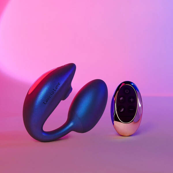 Love to Love - Wonderlover - Dual Stimulator - Clitoris Vibrator - G-Spot Vibrator - Luchtdruk - Remote - Purple Night - Afbeelding 5