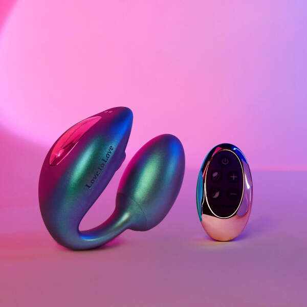 Love to Love - Wonderlover - Dual Stimulator - Clitoris Vibrator - G-Spot Vibrator - Luchtdruk - Remote - Turquoise - Afbeelding 2