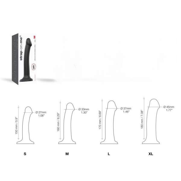 Strap-On-Me - Bendable Dildo - Siliconen - Zwart - Afbeelding 5