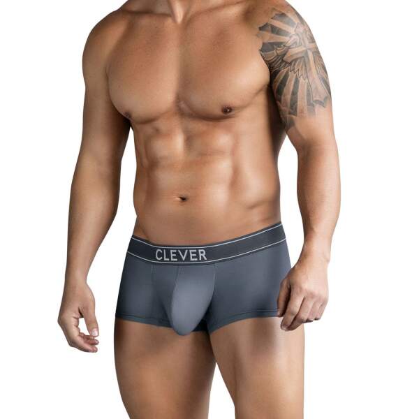 Clever Moda - Craftiness Boxershort - Brede Band - Microvezel - Grijs - Afbeelding 2