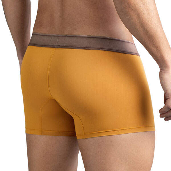 Clever Moda - Diseno - Boxershort - Zacht Microvezel - Brede Band - Okergeel - Afbeelding 3