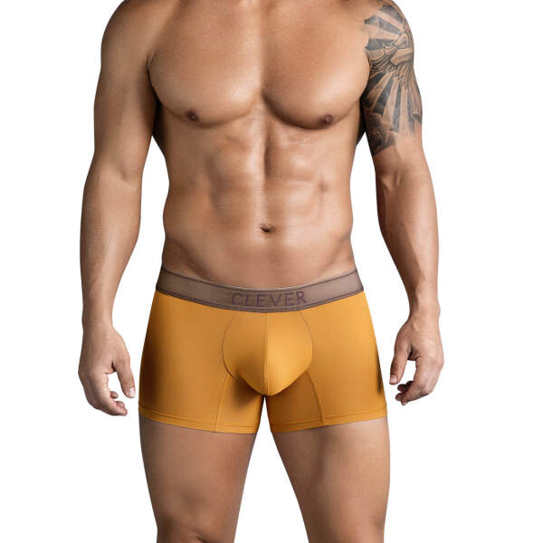 Clever Moda - Diseno - Boxershort - Zacht Microvezel - Brede Band - Okergeel - Afbeelding 2