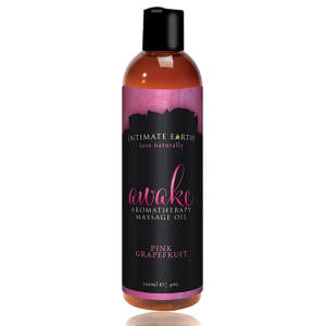 Intimate Earth - Massage Olie Awake - Pink Grapefruit - Black Pepper