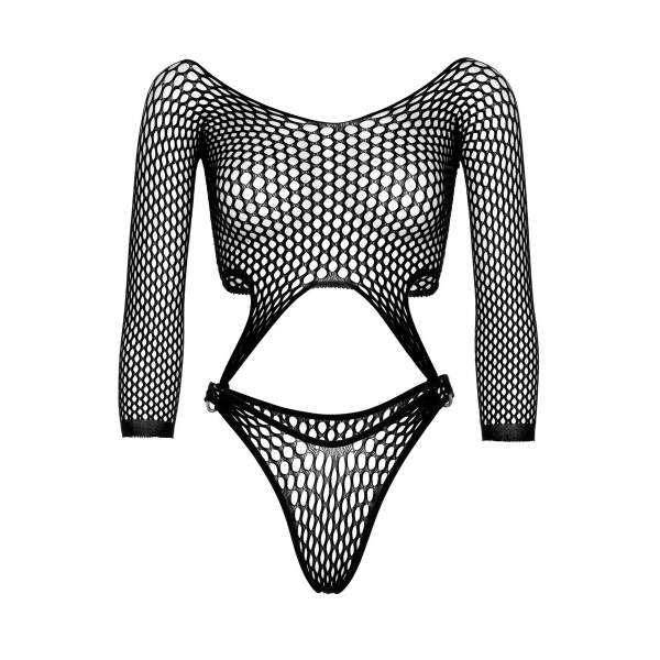 Leg Avenue - Suspender Bodysuit - Body - Visnet - Zwart - Afbeelding 3