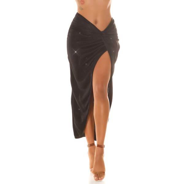 Koucla - Rok - Split - Lurex - Zwart