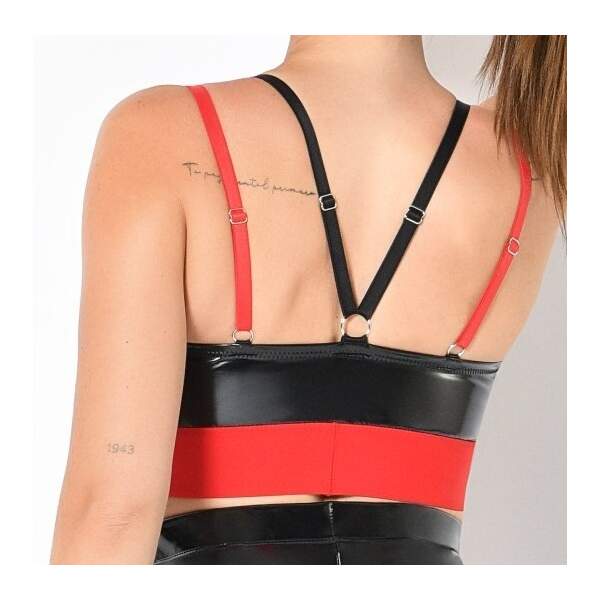Patrice Catanzaro - Triomphe - Brassiere - Lak - Rood - Zwart - Afbeelding 3