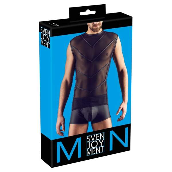 Svenjoyment - Shirt - Mouwloos - Gaas - Wetlook - Zwart - Afbeelding 2