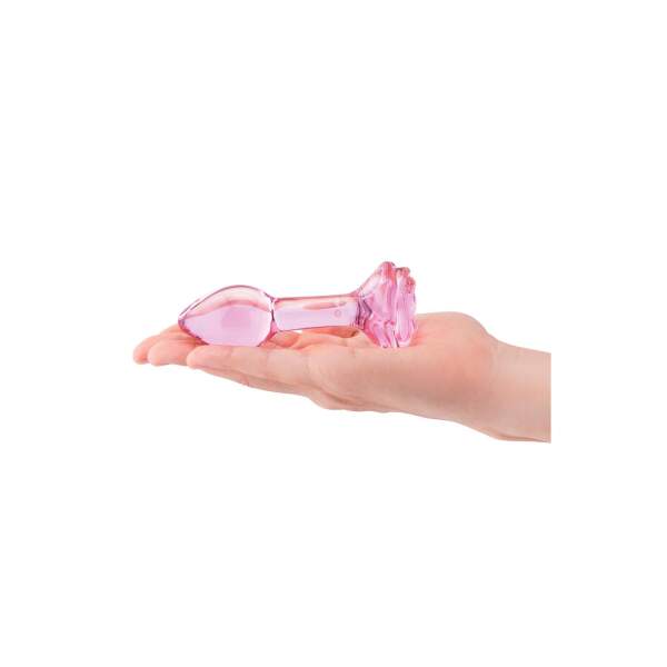 b-Vibe - Pink Roses - Butt Plug Training Set - Glas - Roze - Afbeelding 5