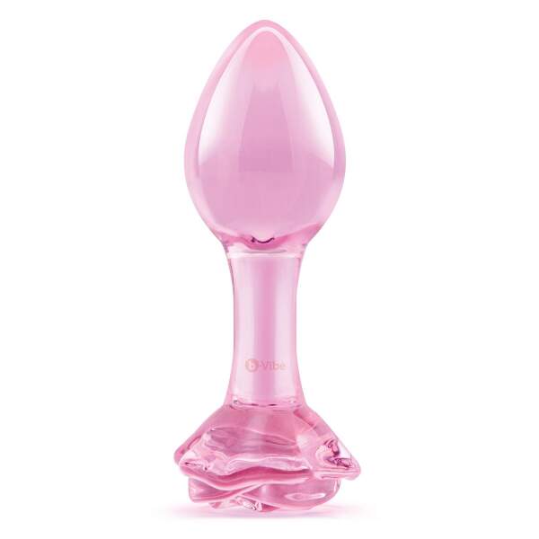 b-Vibe - Pink Roses - Butt Plug Training Set - Glas - Roze - Afbeelding 7