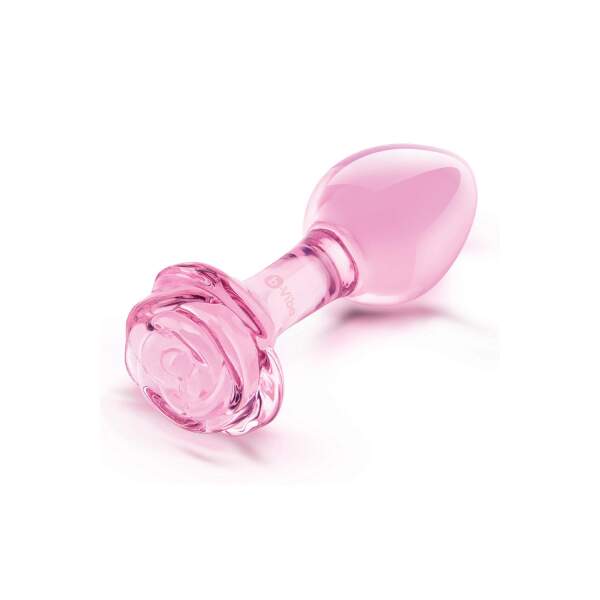b-Vibe - Pink Roses - Butt Plug Training Set - Glas - Roze - Afbeelding 9