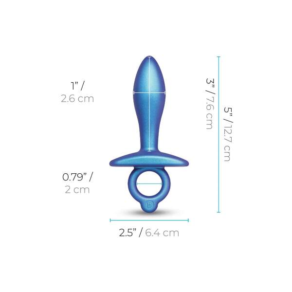 b-Vibe - Plug - Slide - Siliconen - Blauw - Afbeelding 7