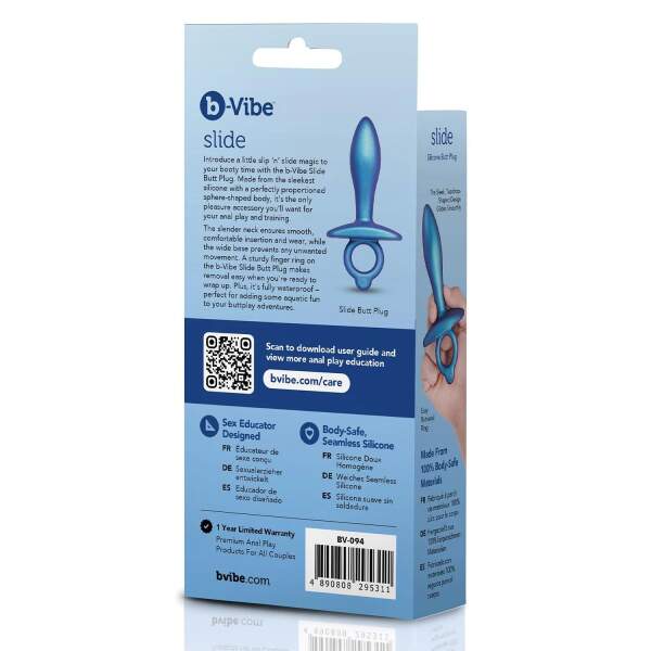 b-Vibe - Plug - Slide - Siliconen - Blauw - Afbeelding 10