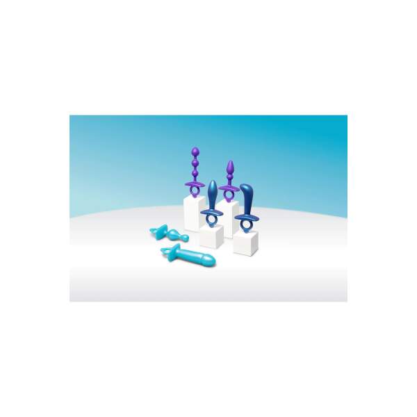 b-Vibe - Plug - Slide - Siliconen - Blauw - Afbeelding 8