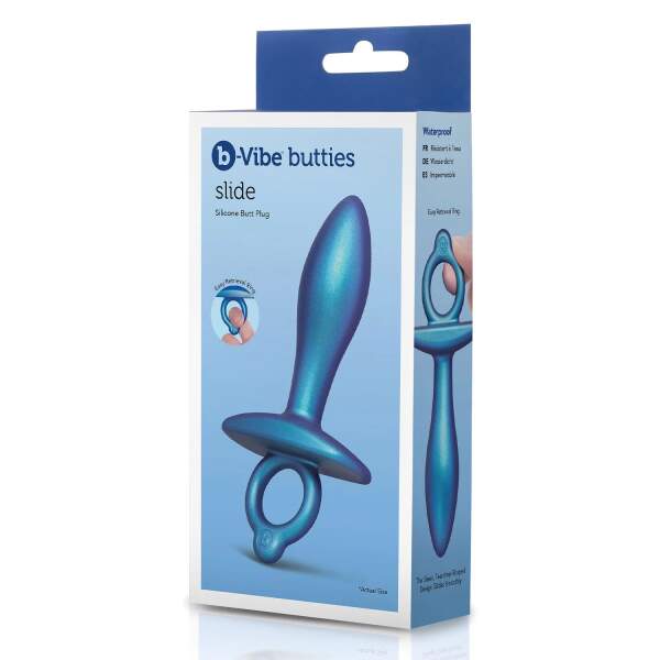 b-Vibe - Plug - Slide - Siliconen - Blauw - Afbeelding 9