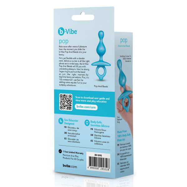 b-Vibe - Anal Beads - Pop - Siliconen - Blauw - Afbeelding 12