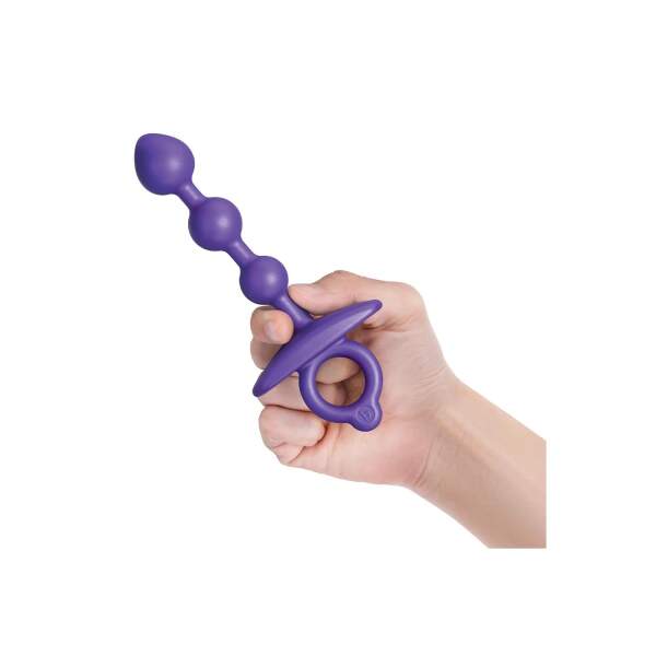 b-Vibe - Anal Beads - Zip - Siliconen - Paars