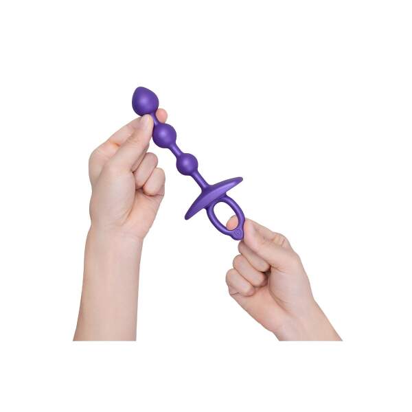 b-Vibe - Anal Beads - Zip - Siliconen - Paars - Afbeelding 3