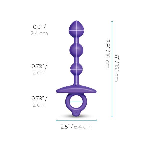b-Vibe - Anal Beads - Zip - Siliconen - Paars - Afbeelding 7