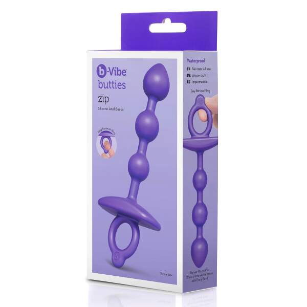 b-Vibe - Anal Beads - Zip - Siliconen - Paars - Afbeelding 10