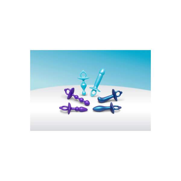 b-Vibe - Butt Plug - Lil Dil - Siliconen - Blauw - Afbeelding 8