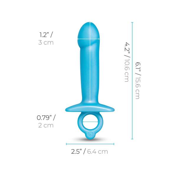 b-Vibe - Butt Plug - Lil Dil - Siliconen - Blauw - Afbeelding 7