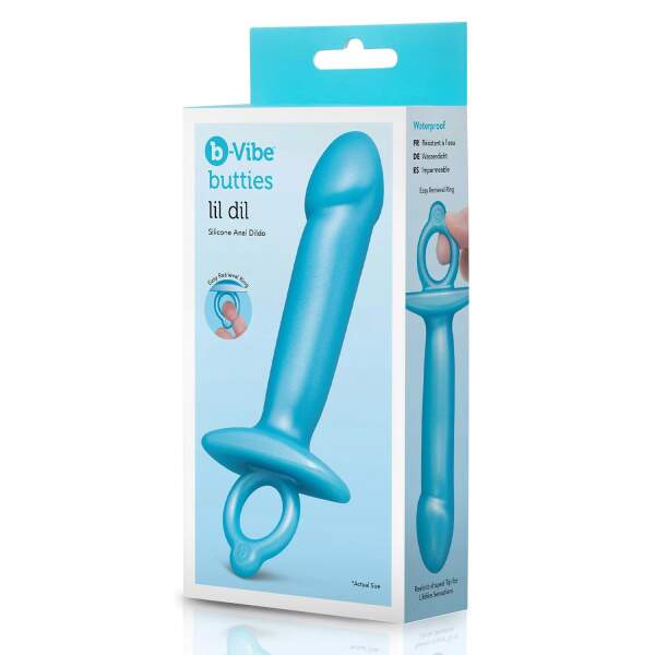 b-Vibe - Butt Plug - Lil Dil - Siliconen - Blauw - Afbeelding 9
