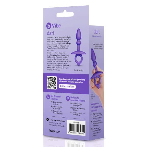 b-Vibe - Butt Plug - Dart - Siliconen - Paars - Afbeelding 8