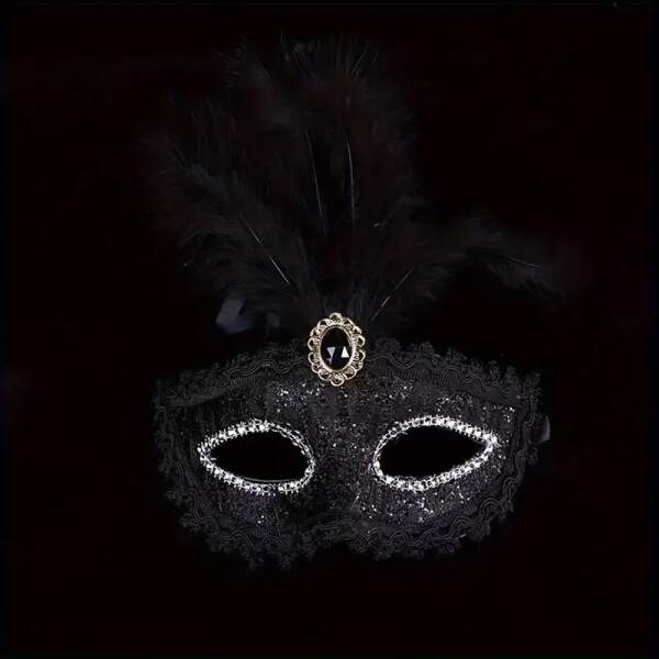 Cape Specialist - Masker - Faux Diamond - Veer - Zwart - Afbeelding 2
