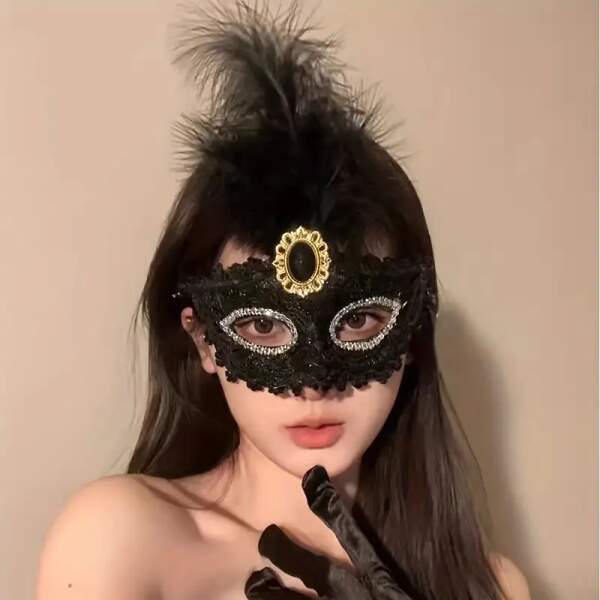 Cape Specialist - Masker - Faux Diamond - Veer - Zwart